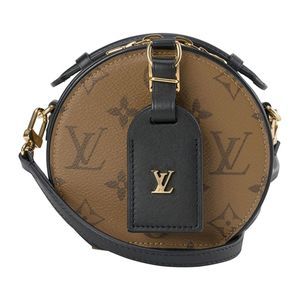 Louis Vuitton Reverse Monogram Boite Chapeau Souple Canvas Shoulder Bag Brown